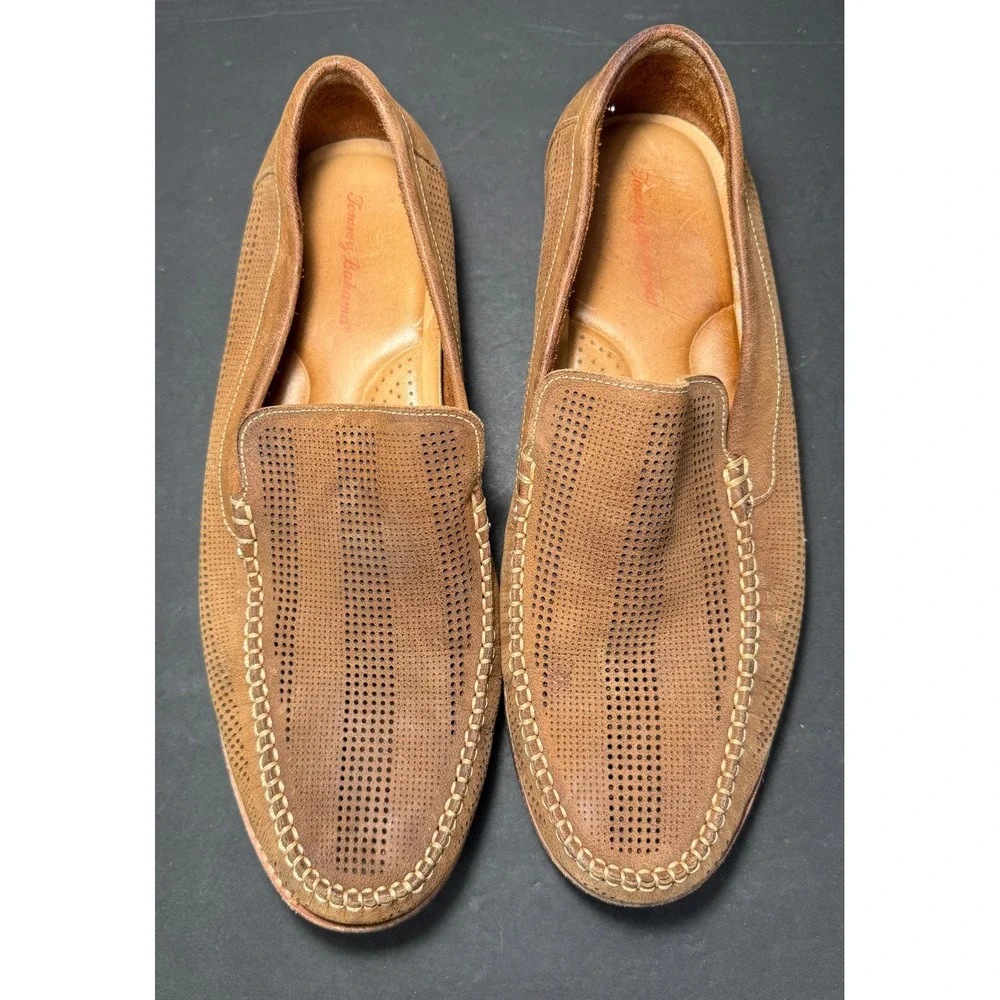 Tommy Bahama Felton Loafers Mens 11.5 Perforated Leather Slip On TFM00228-282